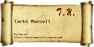 Tarkó Marcell névjegykártya